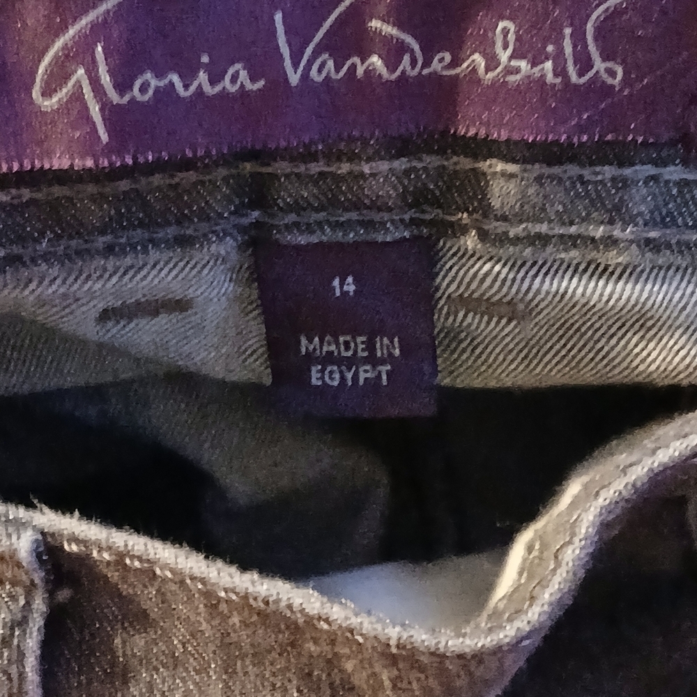 Gloria Vanderbilt Ladies Amanda Gray Jeans. Size 14 Short - Picture 9 of 12